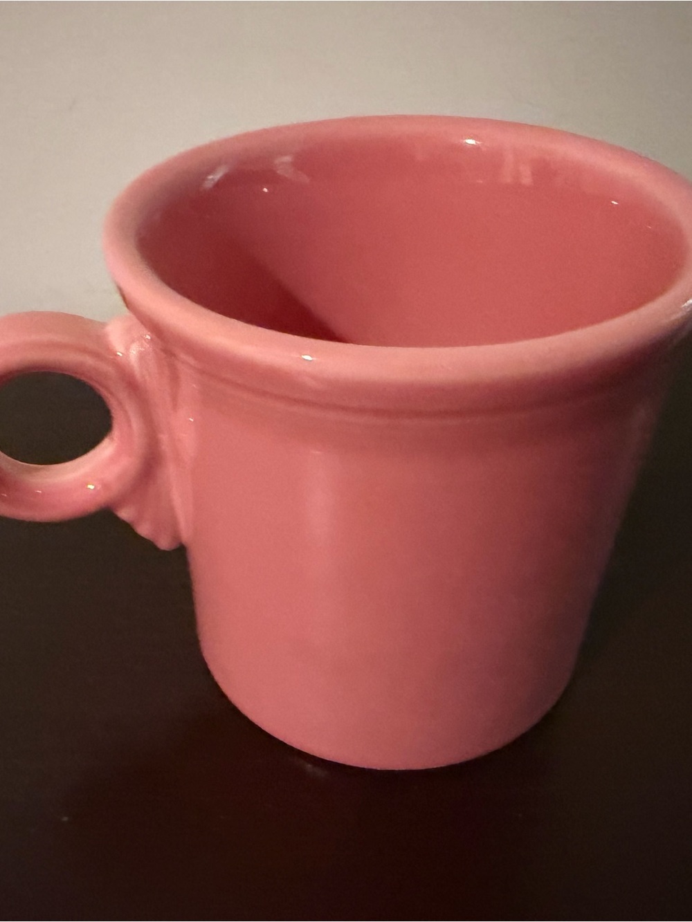 Vintage Fiestaware Rose Pink Ceramic Coffee Mug - 10oz. Retired
